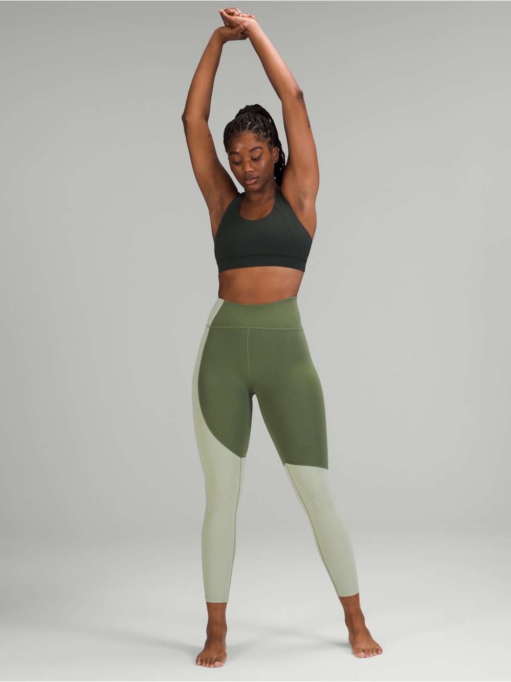 Lululemon Nulu Colour Block High-Rise Crop 23"
Green Twill / Green Fern size 0